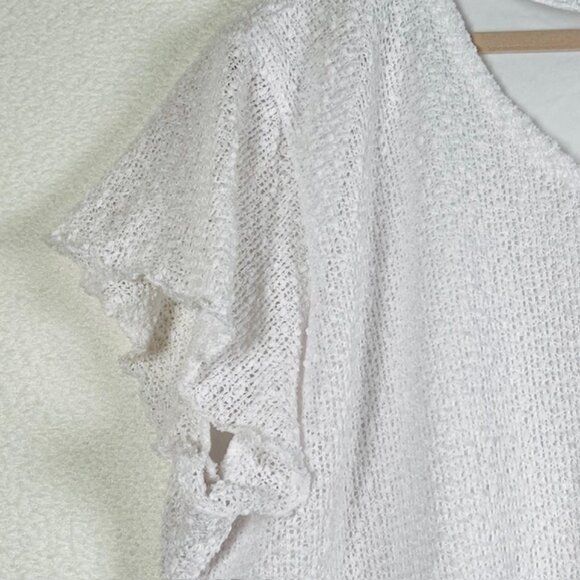 Shannon Ford New York Womens Short Flutter-Sleeves, Layered Top Plus Size 3X - Picture 3 of 5